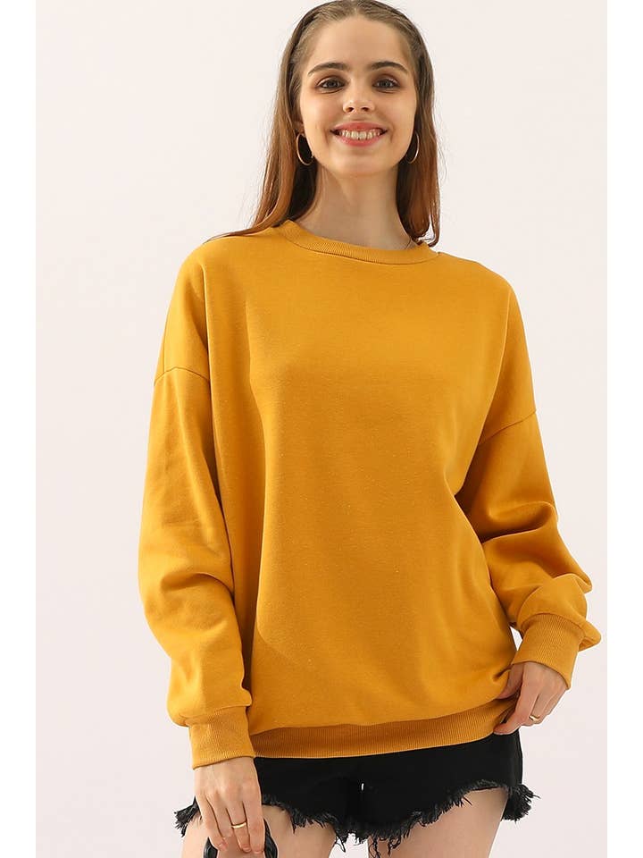 NINEXIS - Wholesale Sweatshirt - Women's - CWTTL902_CREW NECK LONG SLEEVE PULLOVER SWEATSHIRT TOPS9