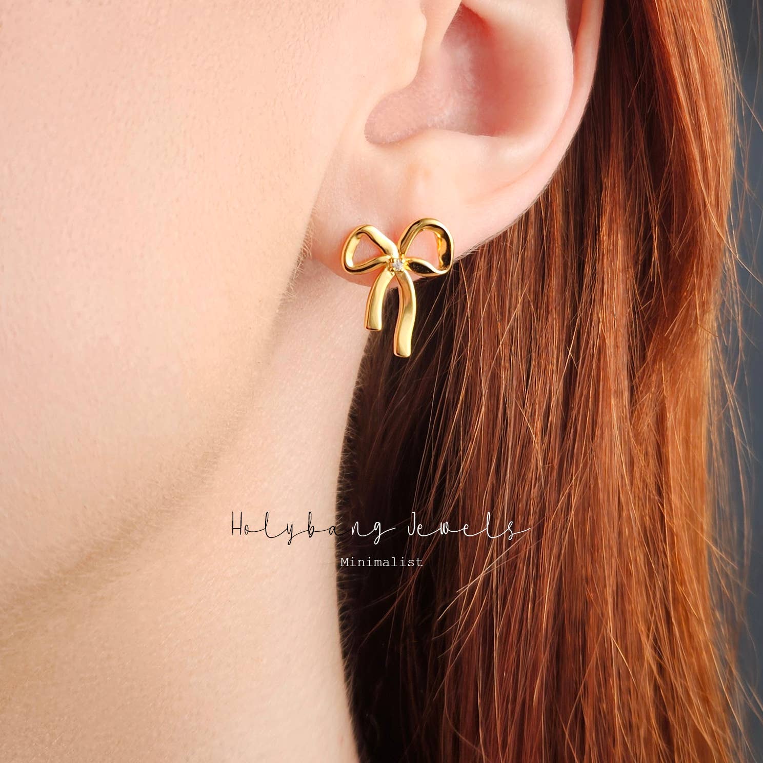 HolyBang Jewels - Wholesale Stud/Post Earrings - DAINTY BOW EARRINGS - E-S16734