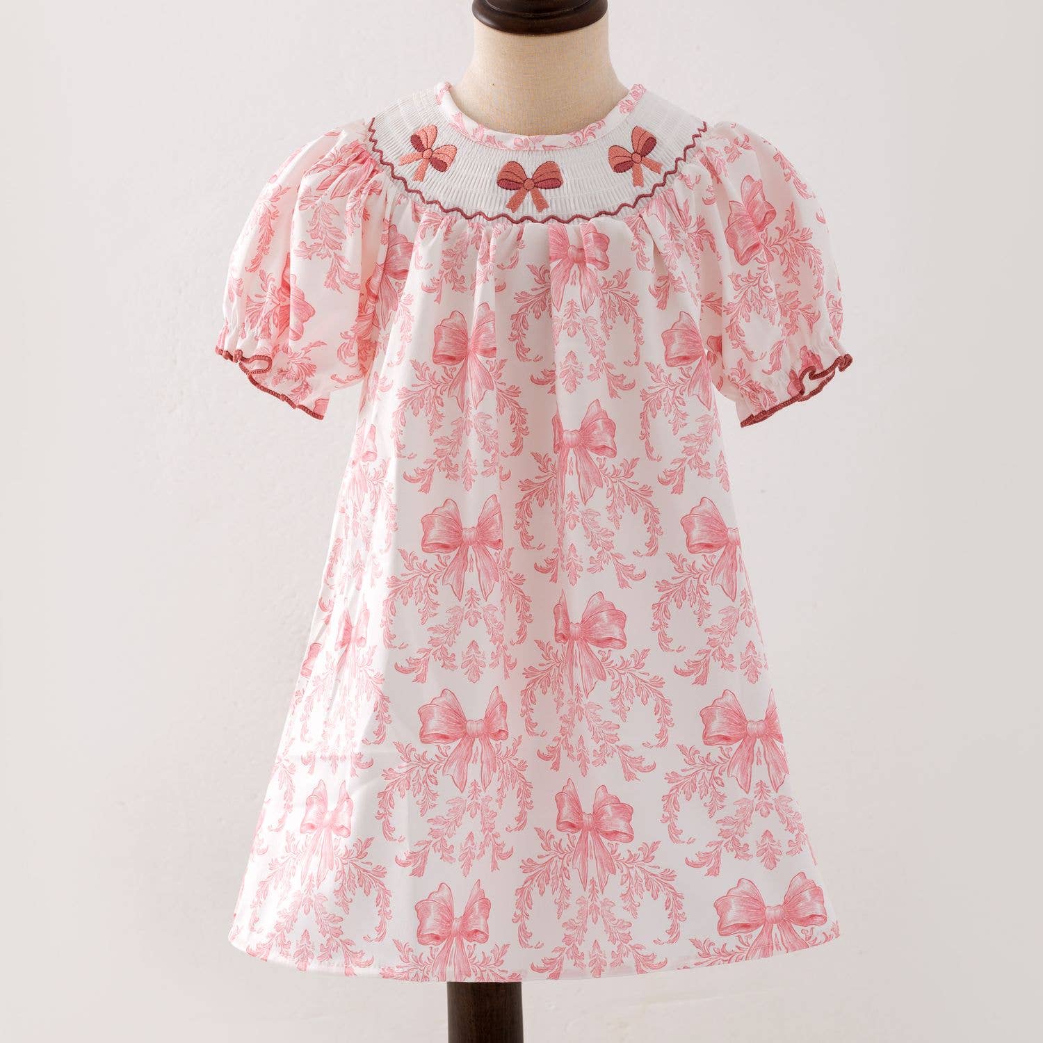 Clover Cottage - Wholesale Dress - Kids - Blush Waverly Smocked Girls Dress3