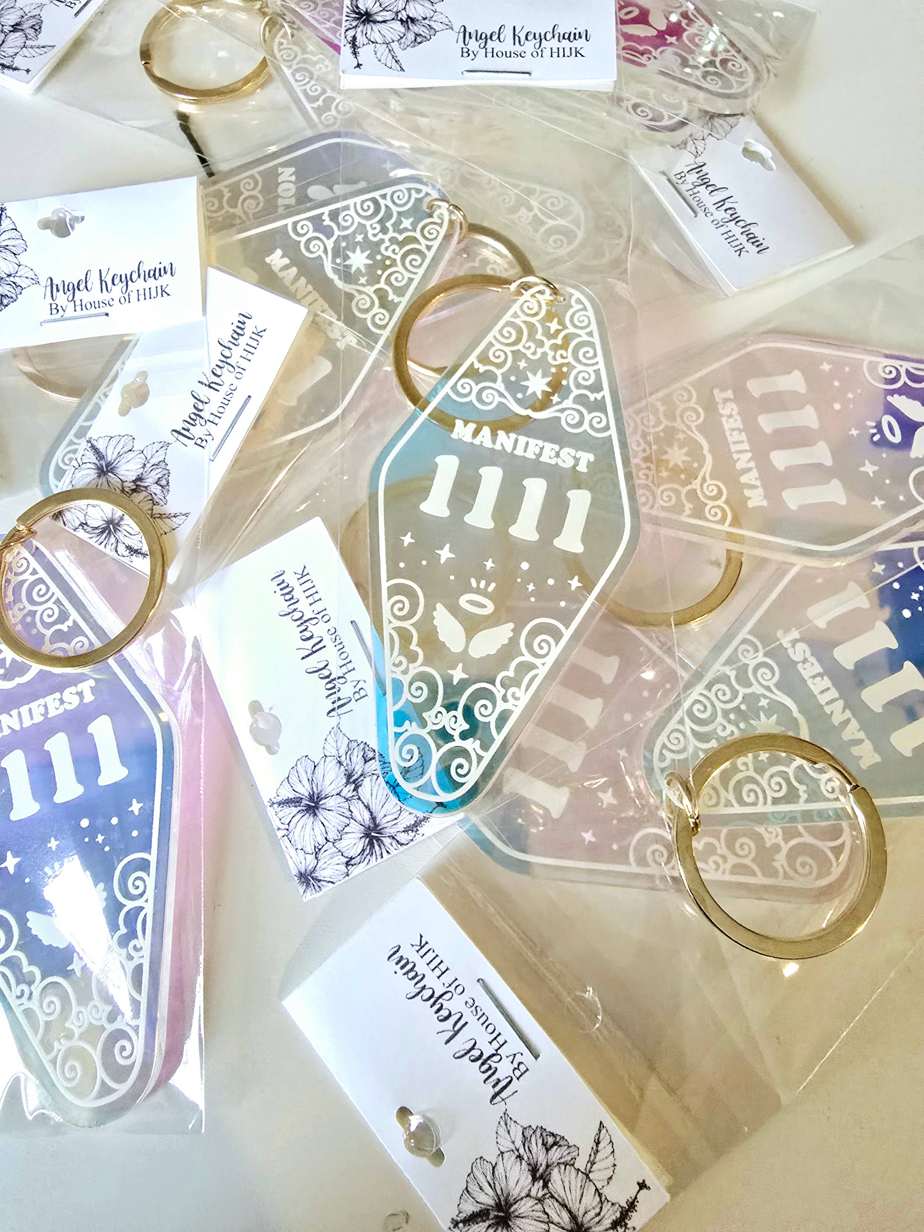 House of HIJK - Wholesale Keychain - Women's - Angel Number Iridescent Motel Keychain6