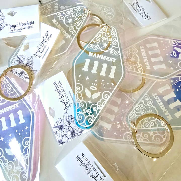 House of HIJK - Wholesale Keychain - Women's - Angel Number Iridescent Motel Keychain6