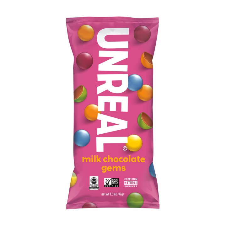 UNREAL - Vente Friandises enrobées de chocolat - Gems au chocolat au lait, format collation - 12 unités1