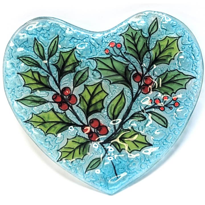 Pampeana - Wholesale Jewelry Dish - Heart Shape Dish - (November) Chrysanthemun Flower-Month1
