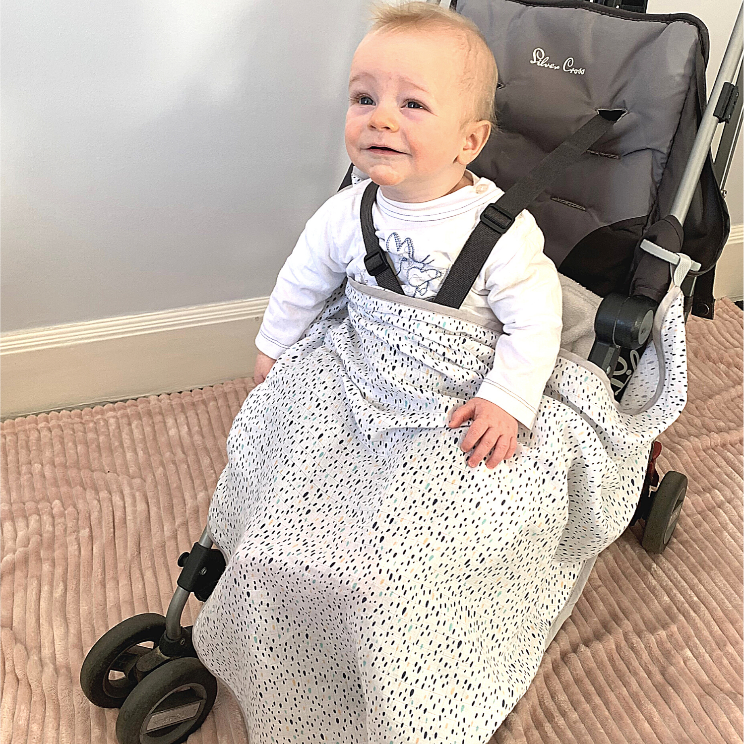 Cheeky Chompers UK - Vendita all'ingrosso Copertura per allattamento - Premaman - Copertina allattamento 6-in-1 Multimuslin - Peardrop2