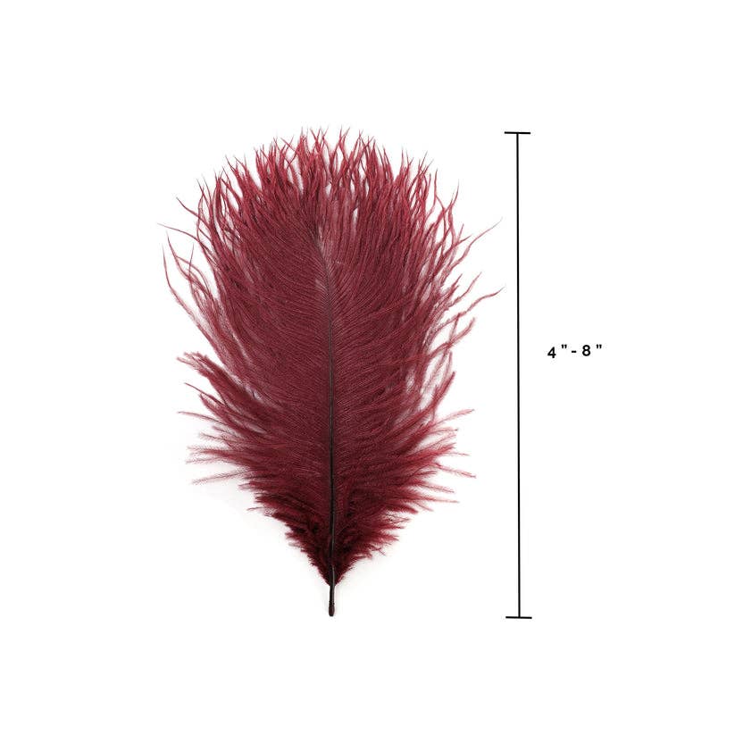 Zucker Feather Products - Wholesale Feathers - Ostrich Feathers 4-8" Drabs - Burgundy2