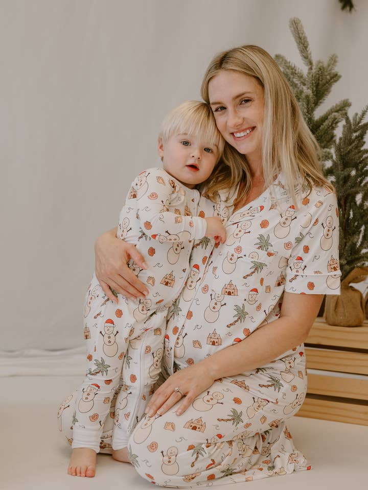 Jingle Bells and Sea Shells Women’s Pajamas for wholesale by Little Beam Co.