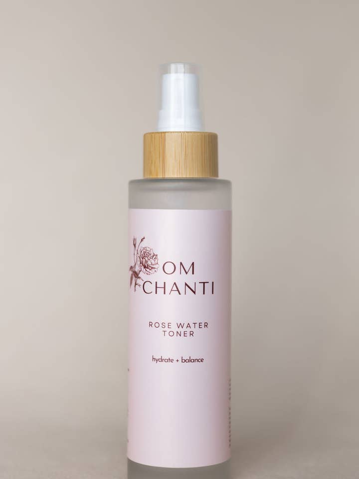 Rose Water Toner for wholesale by Om Chanti Skin Care