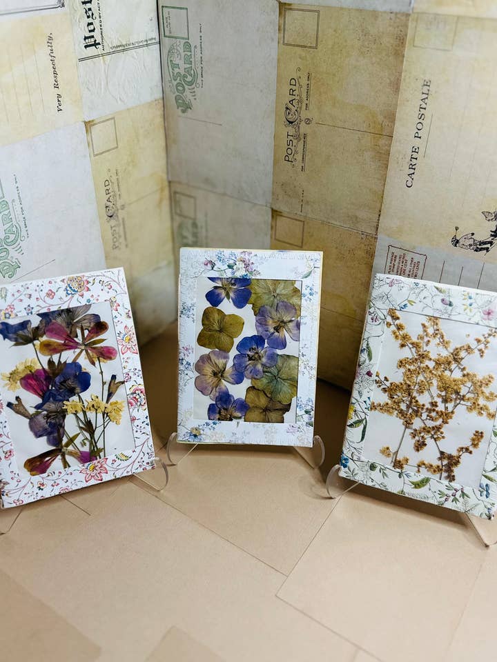 Dried Flower Specimen Booklet/Mini Journal Trio Set for wholesale by Bookshelf Anatomy, LLC