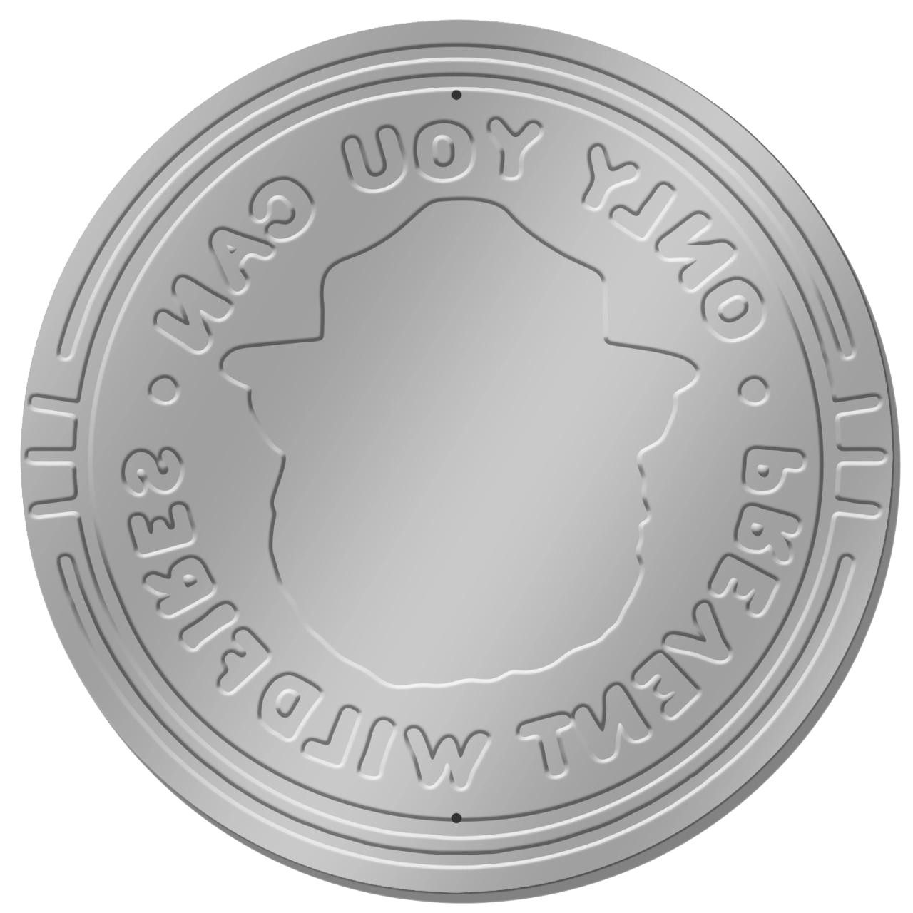 Desperate Enterprises - Wholesale Sign - ROUND - Smokey Bear Tin Sign1