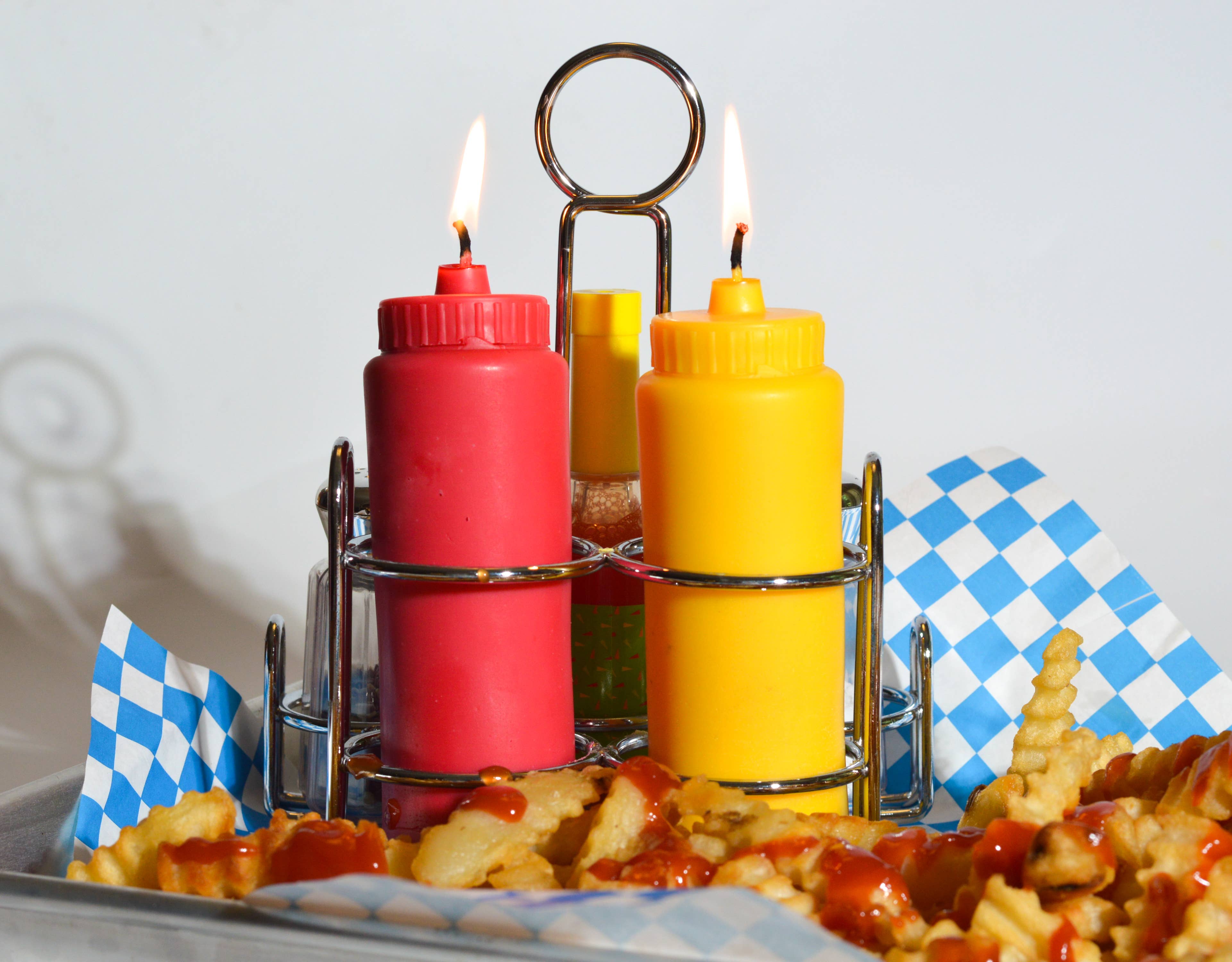 Glow Worm Goods - Wholesale Novelty Candle - Ketchup and Mustard Food Candle Set5
