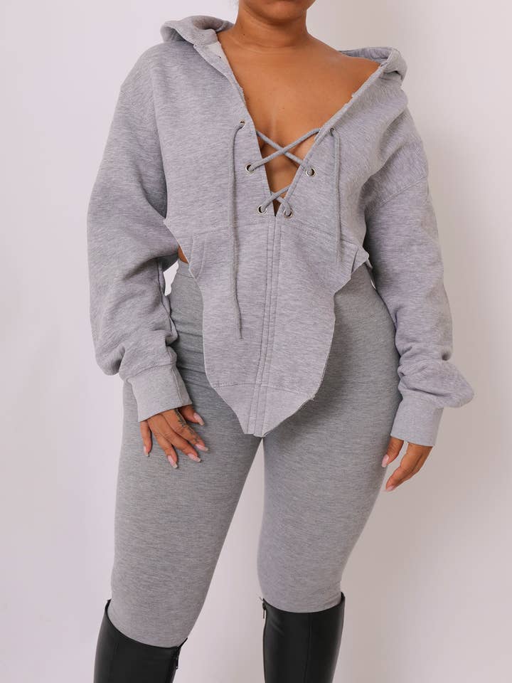 Felpa Invernale Corset LA (nera) per la vendita all'ingrosso da parte di Babes