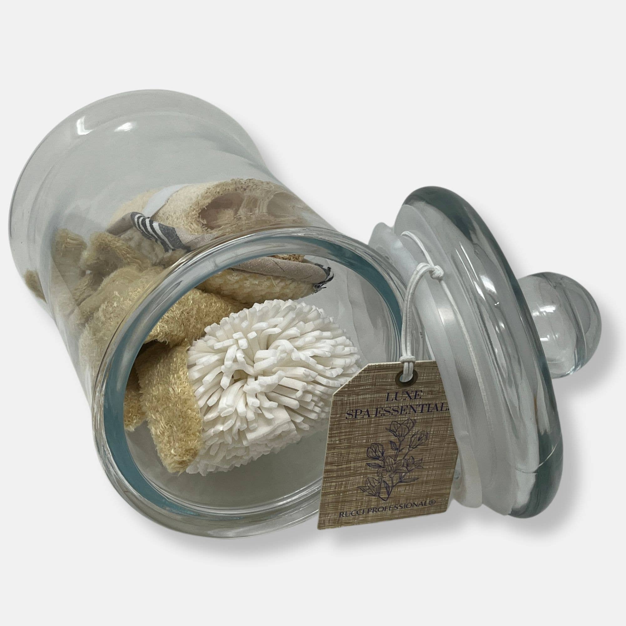 Rucci Professional - Wholesale Jar - Clear Glass Canisters – Airtight Lids, 5× 9.5in & 6×11.5in8