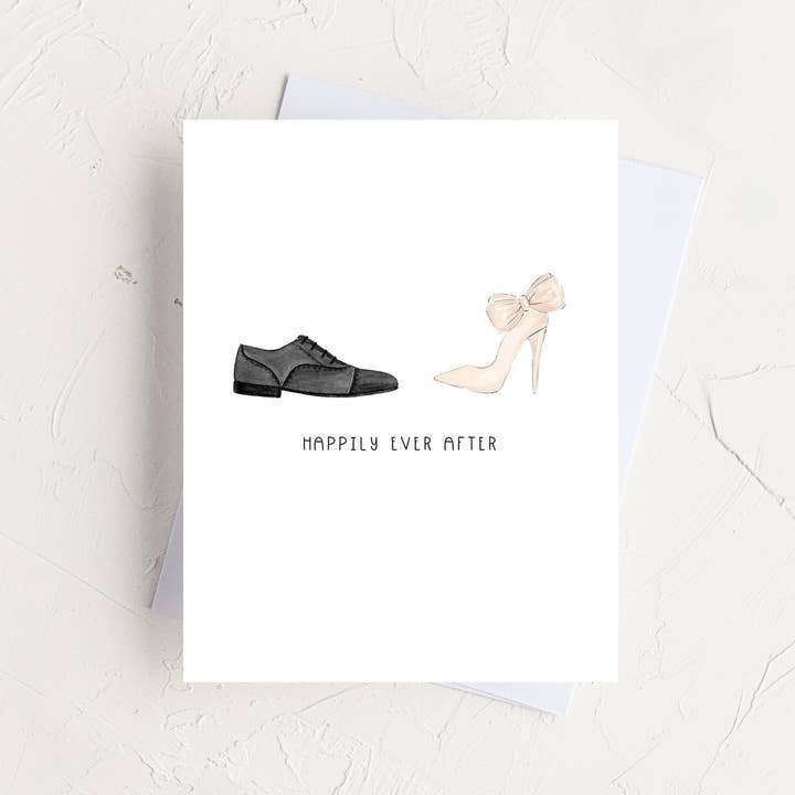 Almeida Illustrations – wholesale Wedding card – Happily Ever After Mr + Mrs Newlywed Greeting Card4