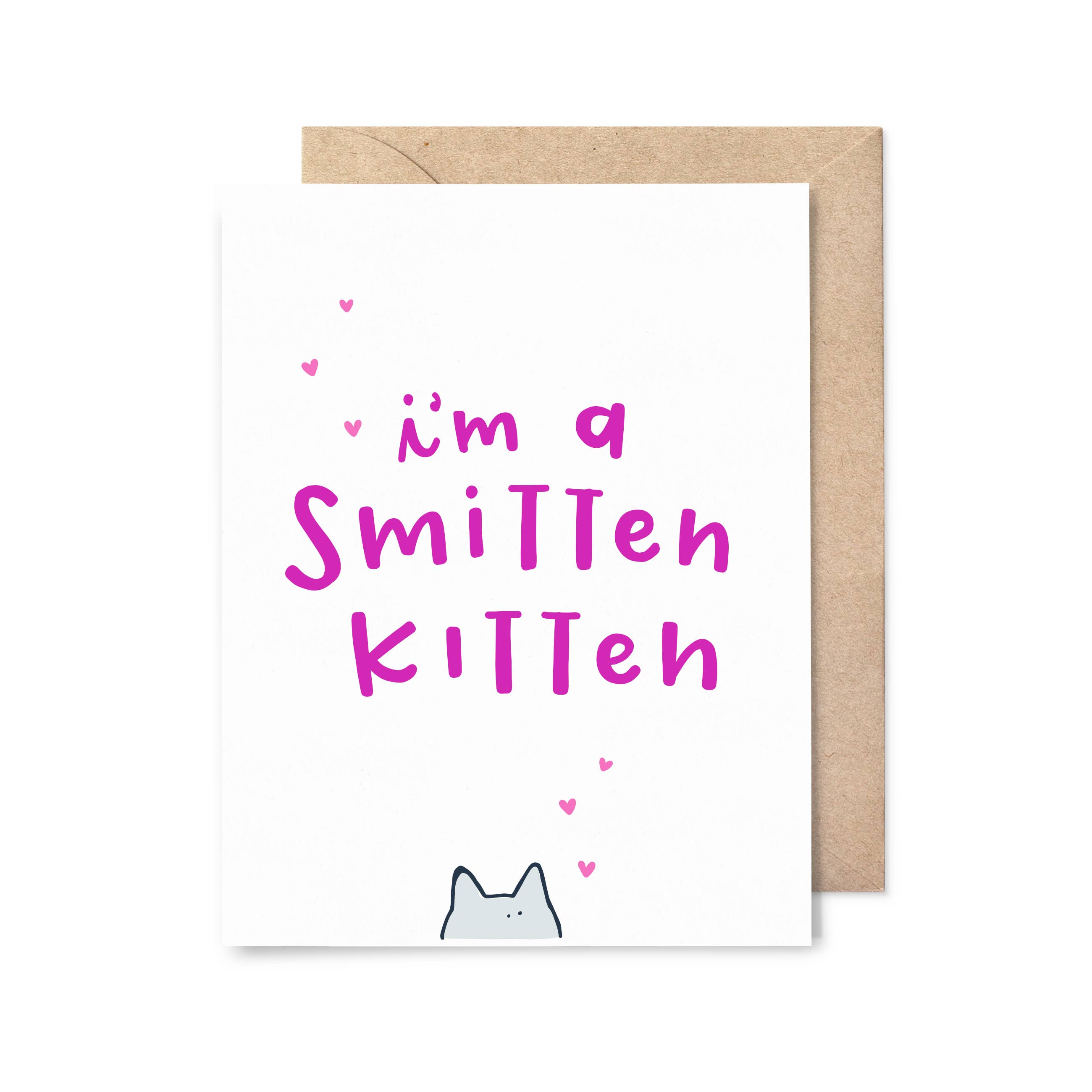 Pinwheel Print Shop - Wholesale Love Card - Smitten Kitten Love Card