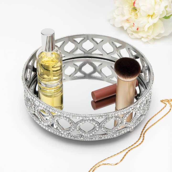 Bandeja redonda glamorosa con espejo para venta al por mayor de Godinger