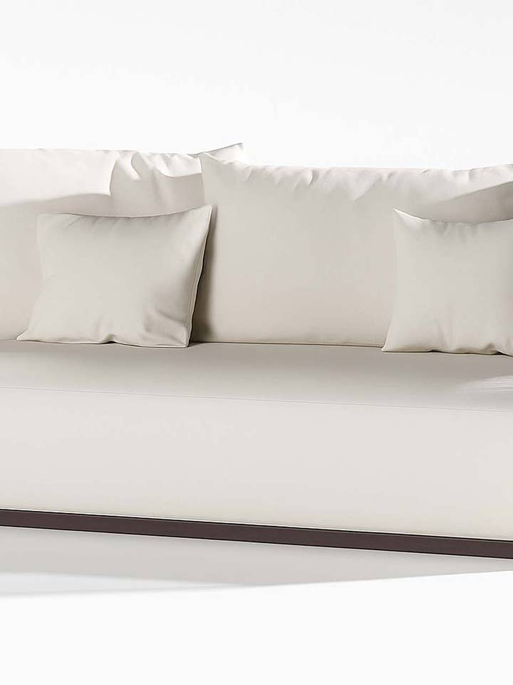 3-Sitzer-Sofa Aluminium Seil Braun 205x90x77 cm für den Großhandel von Aria Outdoor - GARPE GROUP - GARCÍA PÉREZ Y CÍA S.L.