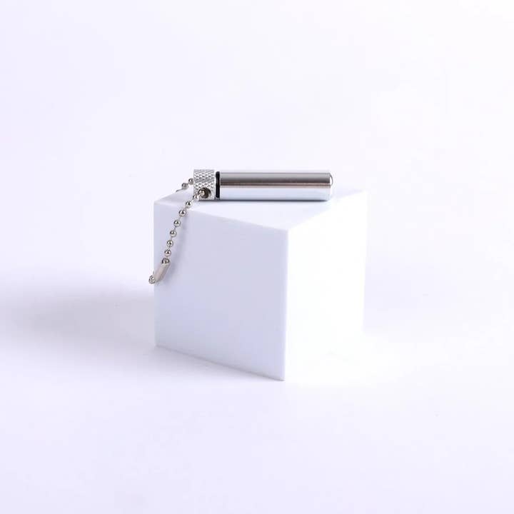Swanson Christian Products - Wholesale Keychain - Unisex - Oil Vial Keychain Silver 1 3/4 Inch - Pack of 6