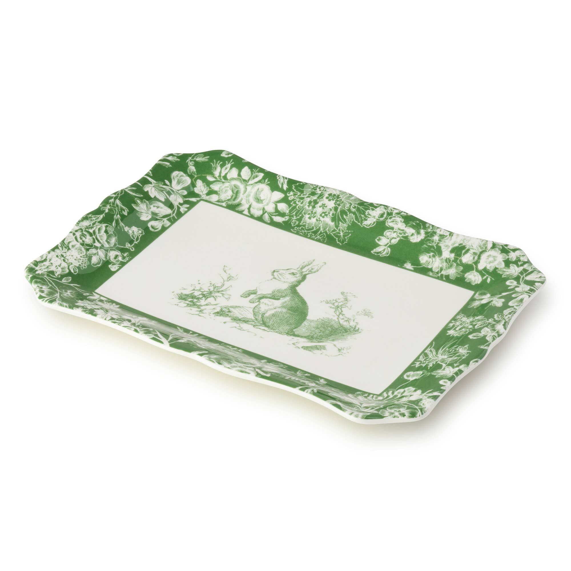 Certified International - Vente Plateaux - Plat Rectangulaire Le Jardin 35,5 cm x 25,4 cm2
