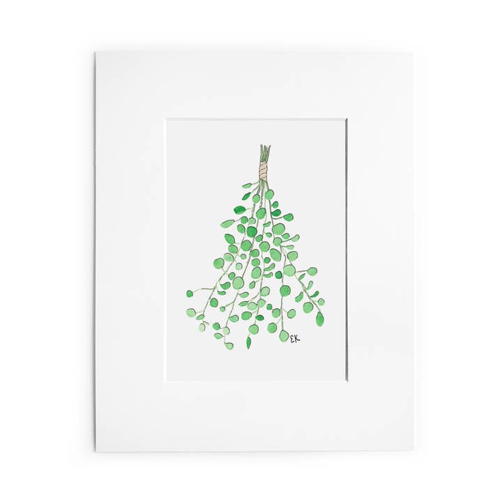 Eucalyptus 8 x 10" Matted Art Print for wholesale by Eileen Graphics