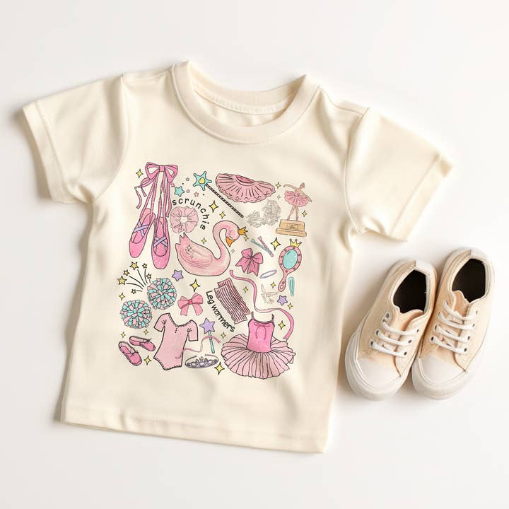 T-shirt de Dança Feminina (Criança & Miúdos) por atacado de designtwentyfive