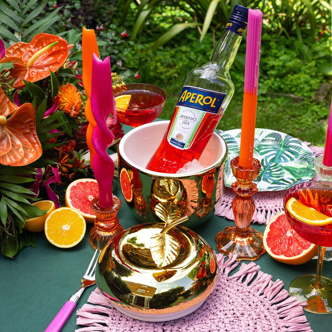 Talking Tables USA - Wholesale Ice Bucket - Gold Ceramic Apple Ice Bucket| Christmas Decor |2