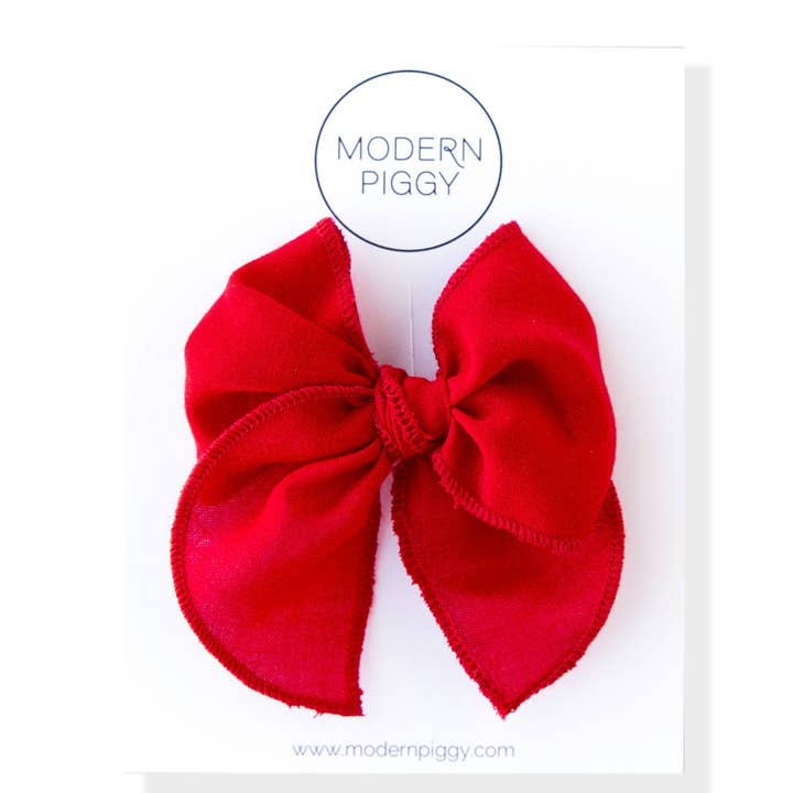 Rood | Petite Party Bow voor wholesale door Modern Piggy