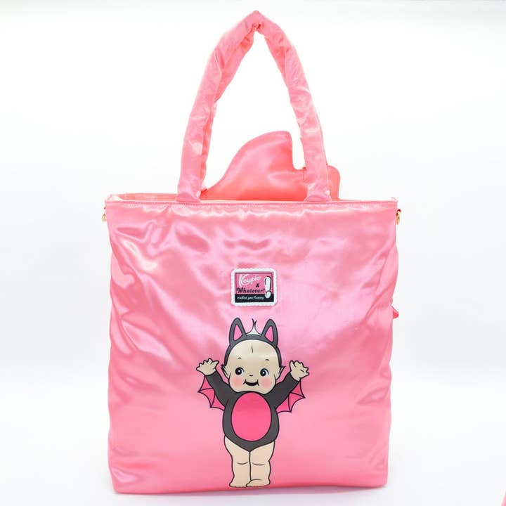 Entertainment Earth - Wholesale Tote Bag - Women's - Kewpie Black Bat Puffy Tote Bag with Bow Charm7