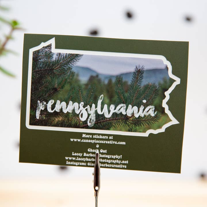 Canoe Place Creative - Wholesale Sticker - Pennsylvania Sticker - Pine Tree0