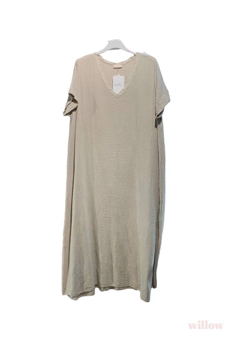 Moonsun - Wholesale Dress - Women's - #4254 cotton gauze long dress4