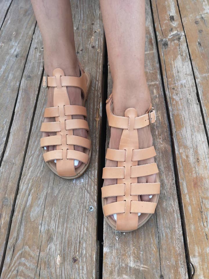 Fisherman Slingback Leather Sandals for wholesale by SIBYLLADELPHICA