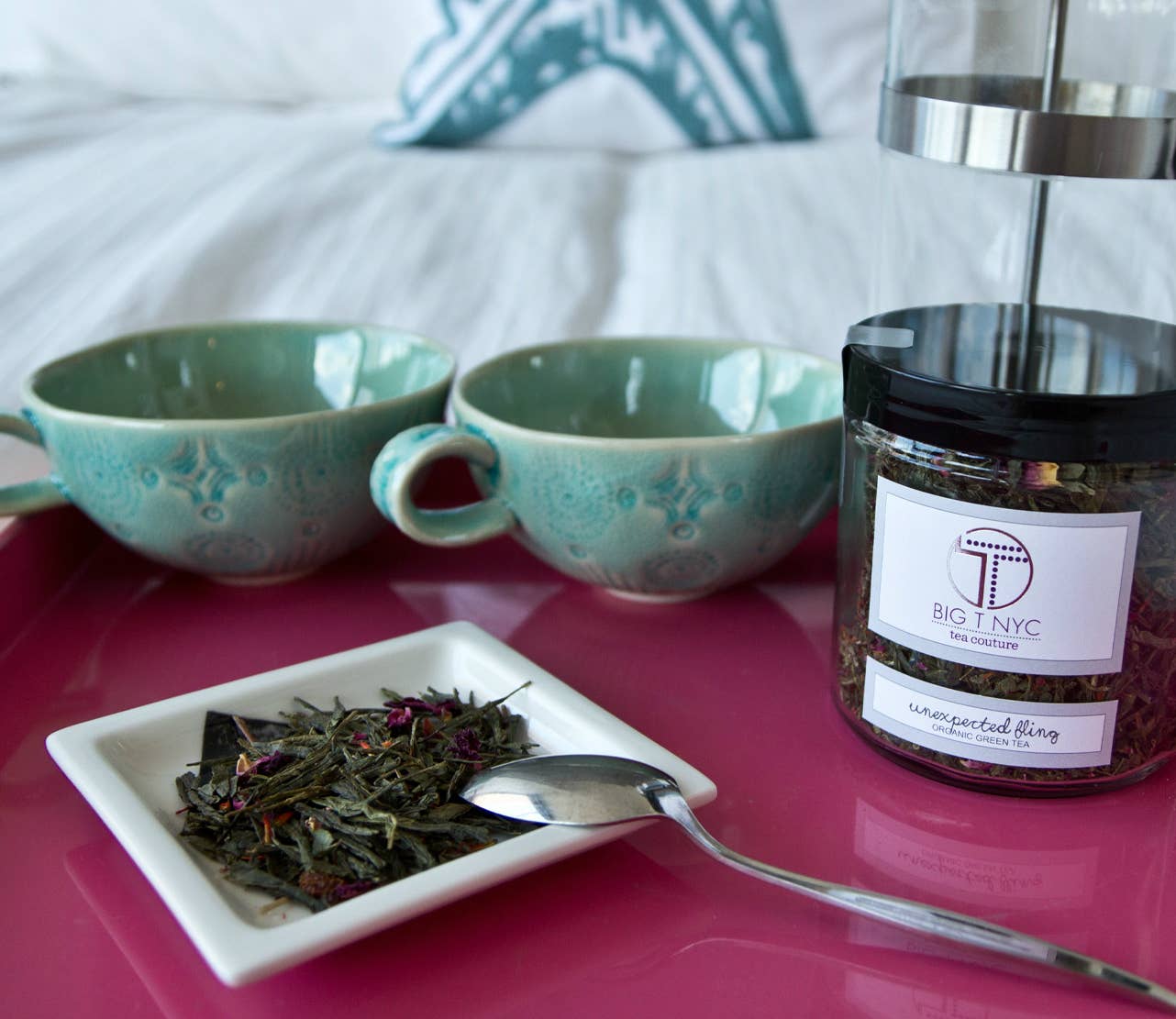 Big T NYC - Wholesale Loose Tea - UNEXPECTED FLING Organic Green Tea + Rose, Cherry3