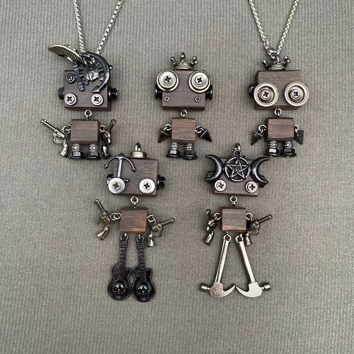 Multiple Styles Handmade Punk Robot Necklace - MIO68913 for wholesale by Mio Queena