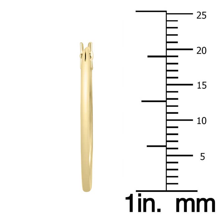 Szul USA LLC - Vente Créoles - Créoles de 21 mm en or jaune 14 carats (calibre de 1,5 mm)1