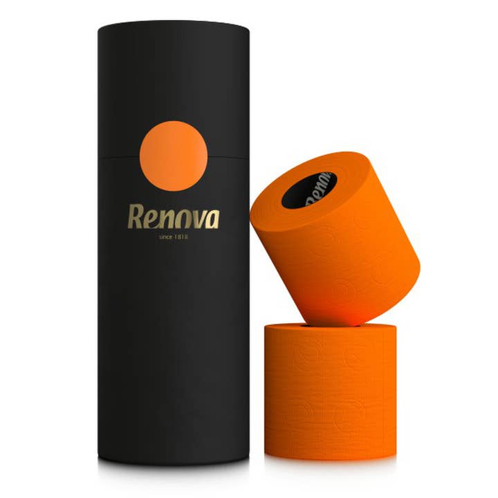 Renova - Wholesale Toilet Paper - Toilet Paper Renova Tubo Gold Orange 3 Rolls