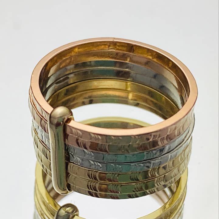 Anxiety Rings, Multicolor Rings, Interlocking Rings for wholesale by Housegoldjewelry