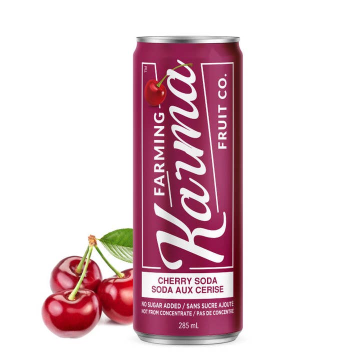 Cherry Soda (4 pack) for wholesale by Farming Karma Fruit Co. Ltd