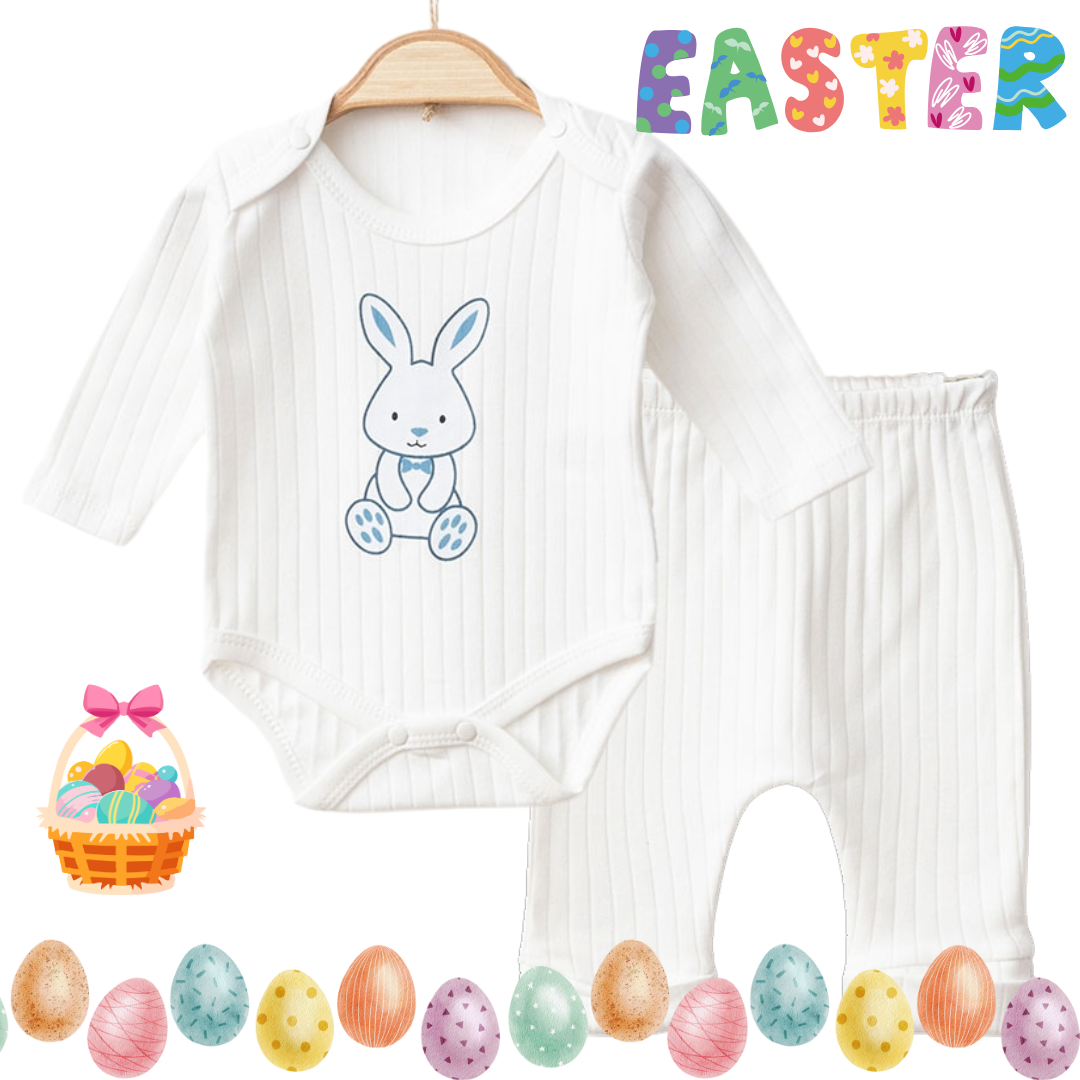 Himmelberg Baby – wholesale Clothing set – Baby – Baby Boys' Easter Outfit – Bunny Onesie & Leggings Set1