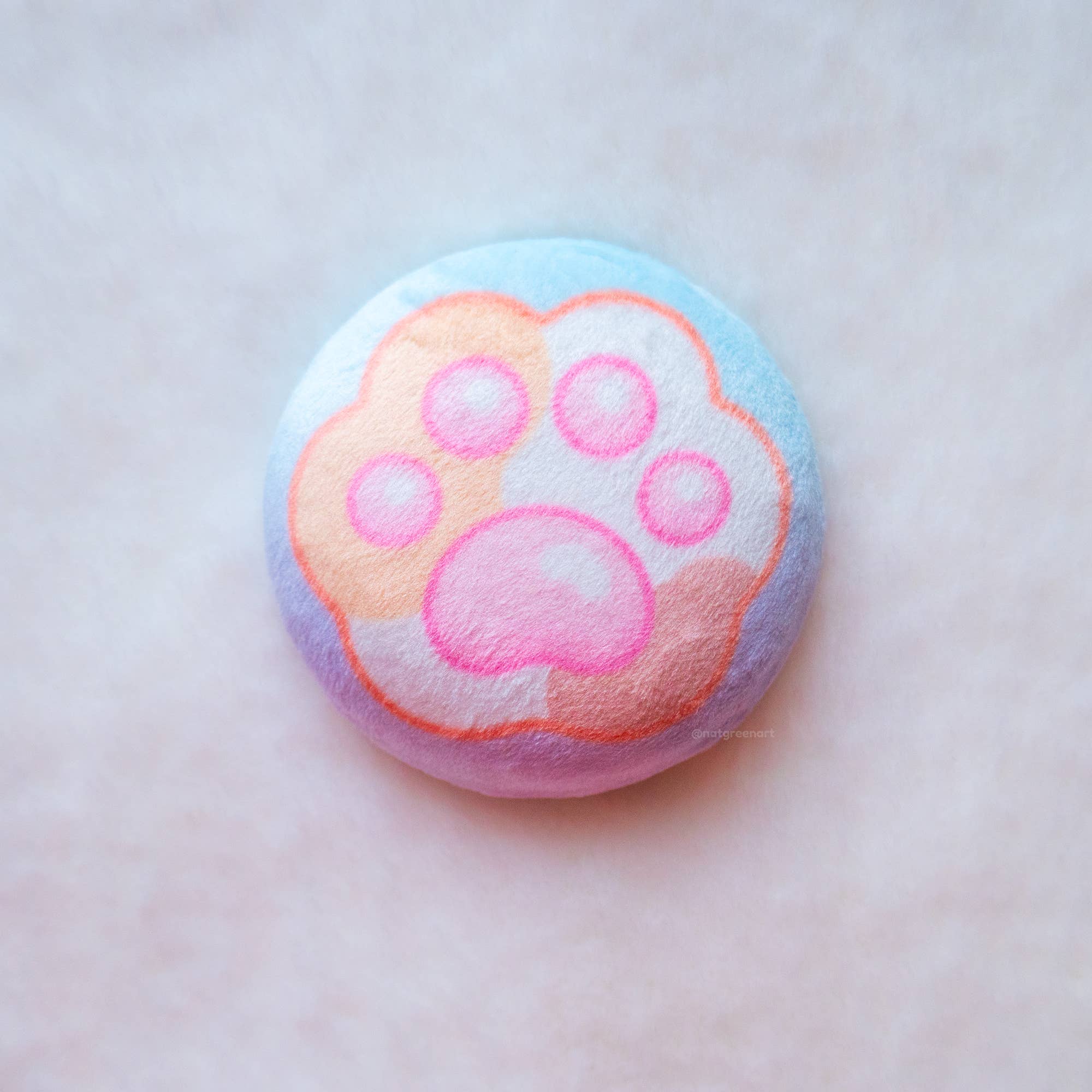 NatGreenArt - Wholesale Lapel Pin/Button - Cat Paw Plush Button Badge0