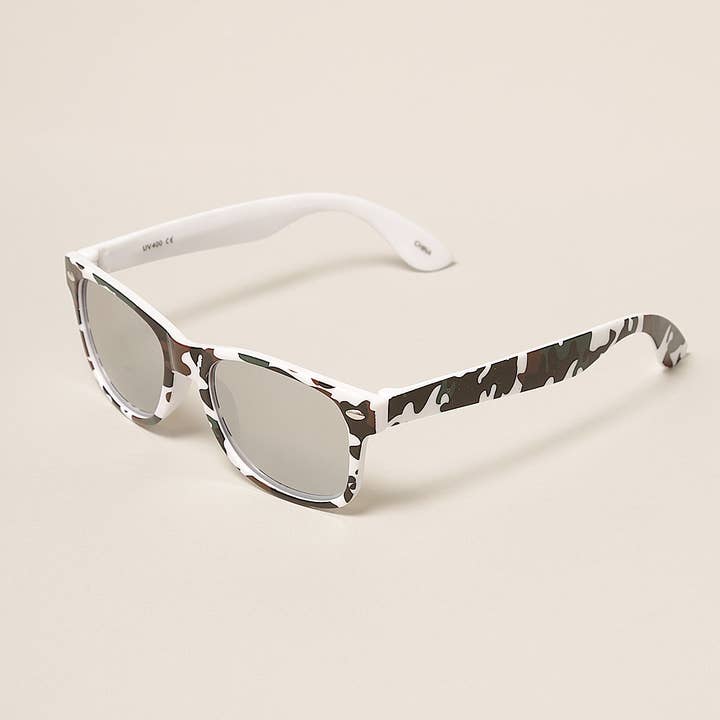 ASSORTED COLOR Kids Trendy Camo Pattern Sunglasses for wholesale on Faire7