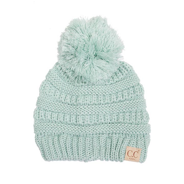 Hana - Wholesale Beanie - Kids - C.C Kids Solid Knit Pom Beanie8