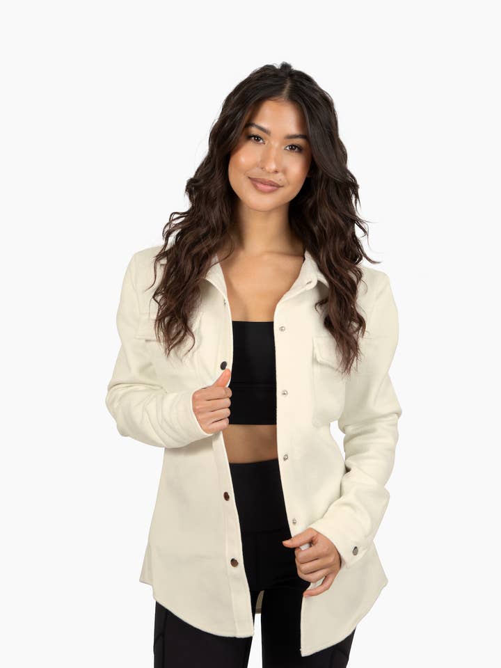 The Dar Wool Shacket for wholesale by Urban Luxe Lifestyles