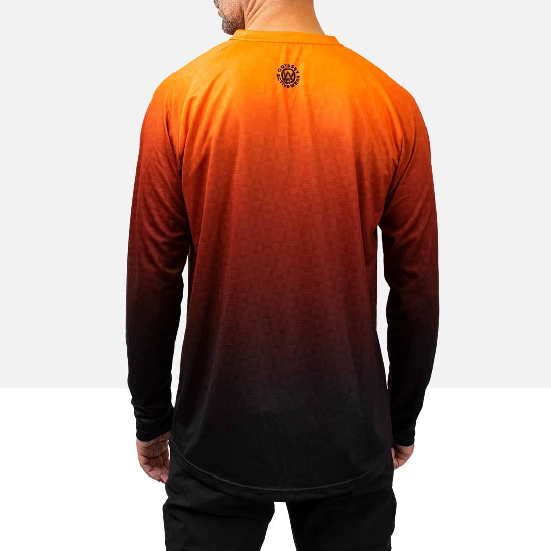 Odyssey Activewear - Wholesale Sporttop - Heren - Triangulation Molten MTB-shirt met lange mouwen8