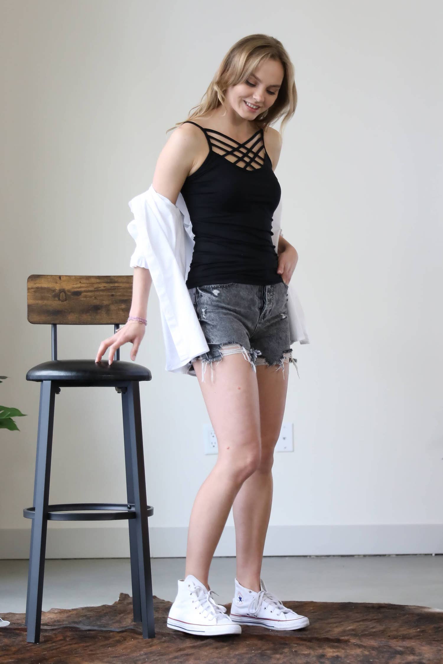 42POPS - Wholesale Camisole - Women's - `.Seamless Triple Criss Cross Front Cami2