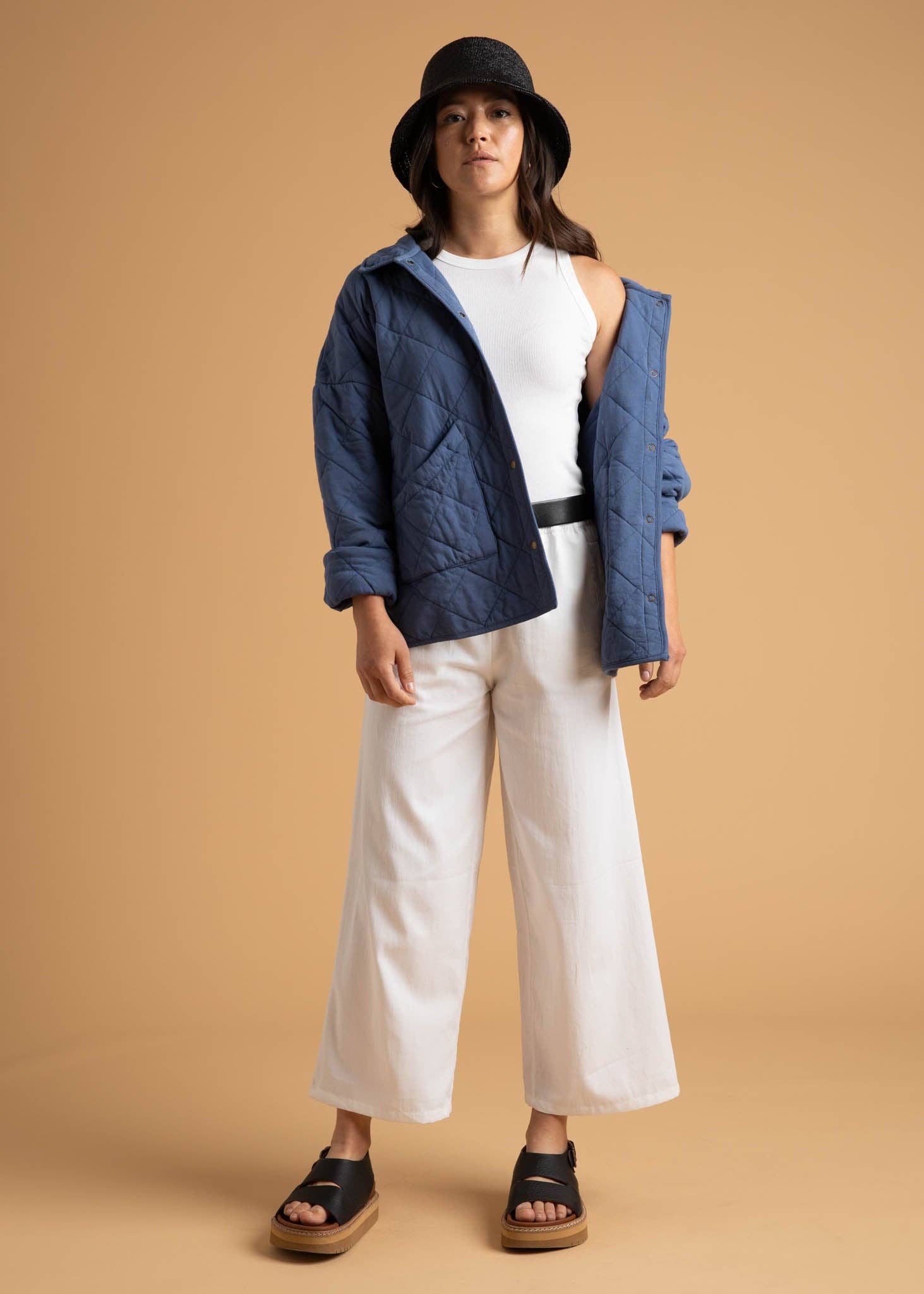 and for Good - Wholesale Jacket - Women's - Countryside Quilted Jacket - Inky Blue10