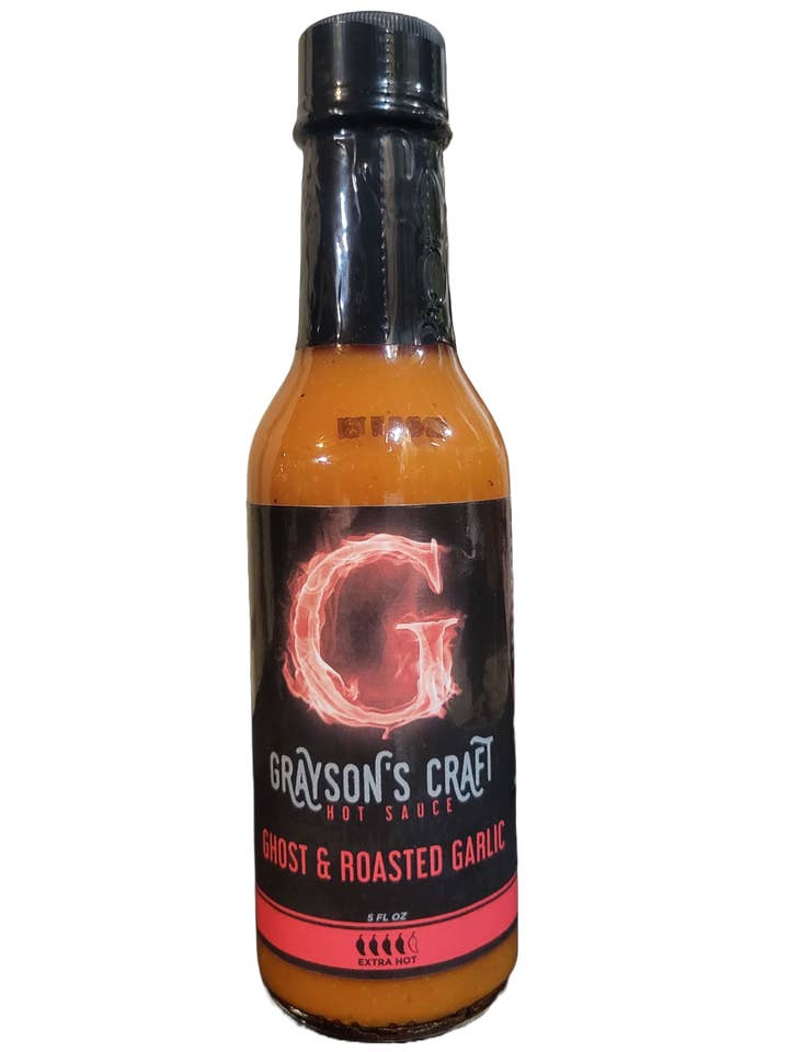 Grayson's Craft Hot Sauce "Ghost and Roasted Garlic" for wholesale by Grayson's Craft Hot Sauce