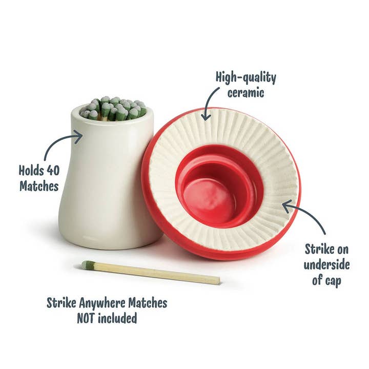 Fred & Friends - Wholesale Match Holder - Merry Mushroom - Match Strike