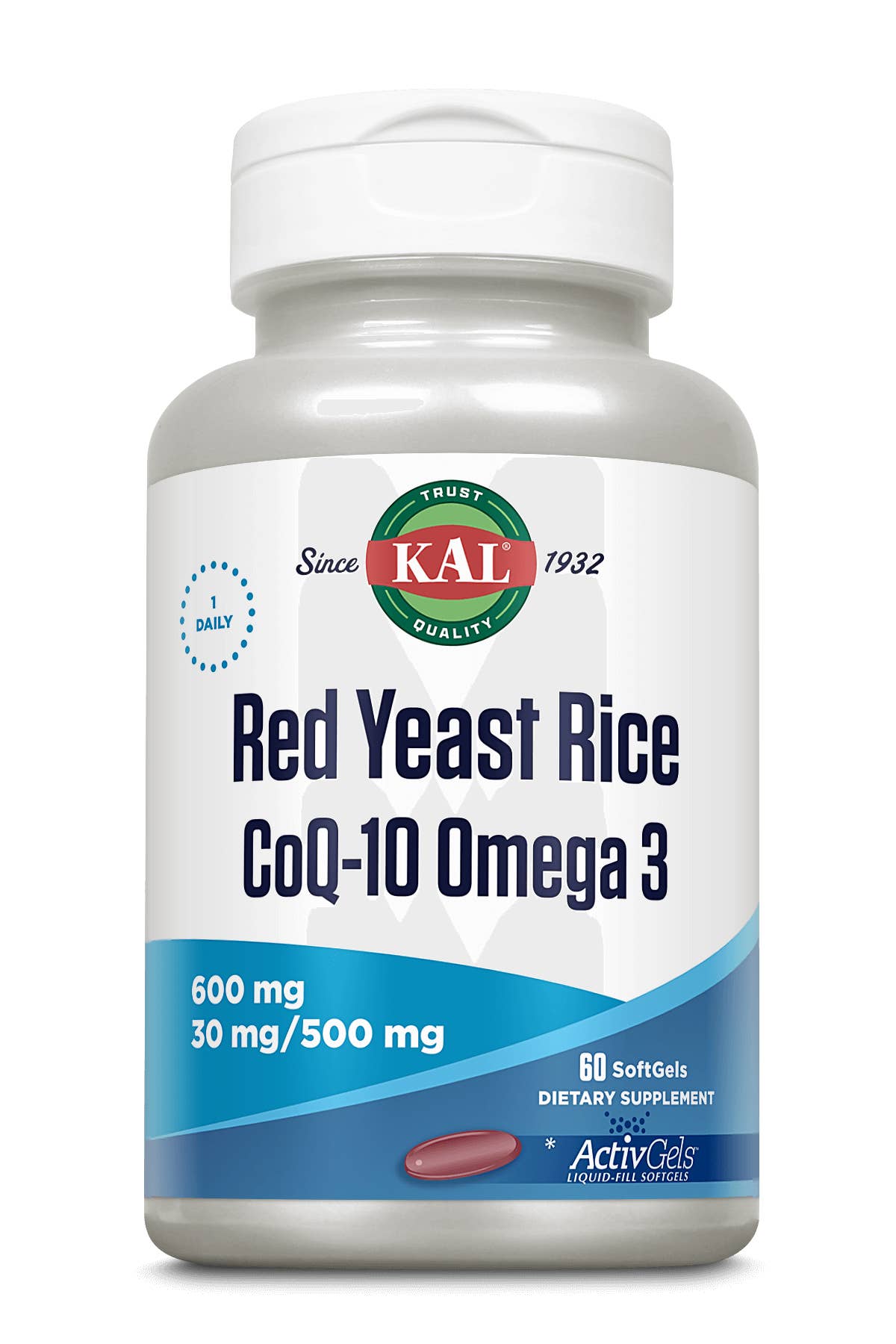 KAL - Wholesale Oral Supplement/Vitamin - Red Yeast Rice, CoQ10, Omega 3 ActivGels™ Softgels