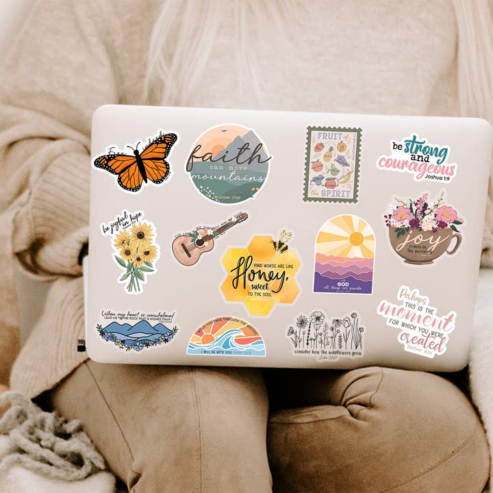 Wild Peonies Studio - Wholesale Sticker - Fruit of the Spirit, Galatians 5:22-23 Clear Vinyl Sticker2