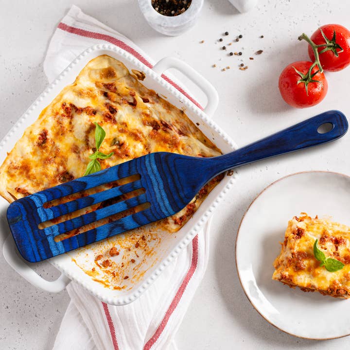 Totally Bamboo - Wholesale Spatula/Turner - Baltique® Malta Colorful Wooden Slotted Spurtle, 13"2