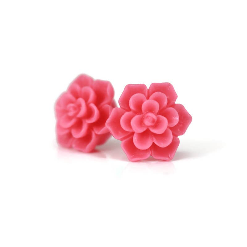 Pretty Smart - Vente Clous d'oreille - Boucles d'oreilles à tige succulentes, 13 mm6